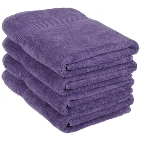 Superior Superior Egyptian Cotton 4-Piece Bath Towel Set  Royal Purple NS BTOWEL RP